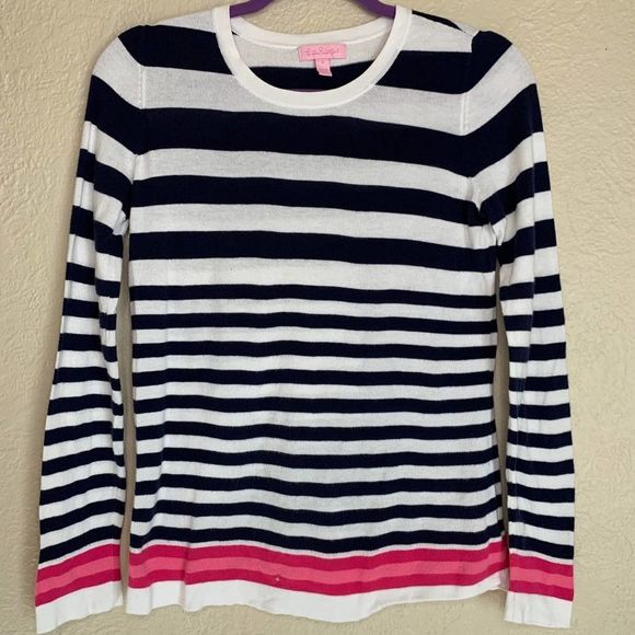 Lilly Pulitzer Striped Long Sleeve Shirt Size Small - Picture 1 of 12